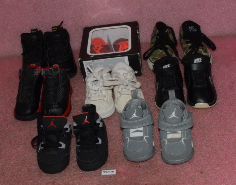 Lot of 8 Infant Shoes Jordan Nike 