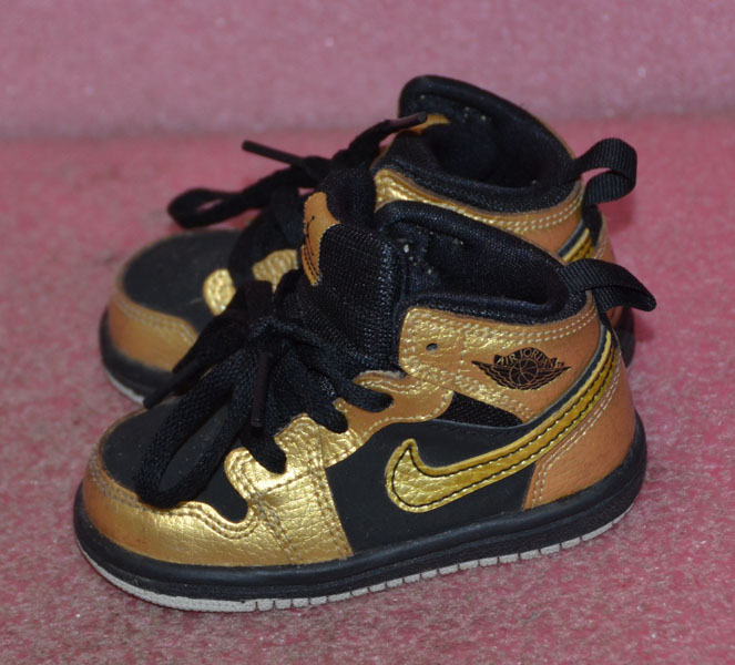 black and gold jordans toddler