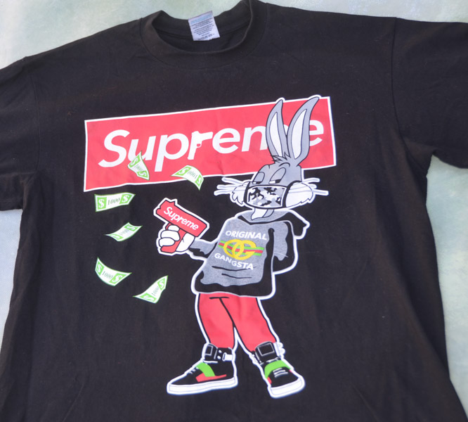 Bugs Bunny Supreme Original Gangsta Men's Double Sided Long Sleeve Shirt Size XL | eBay